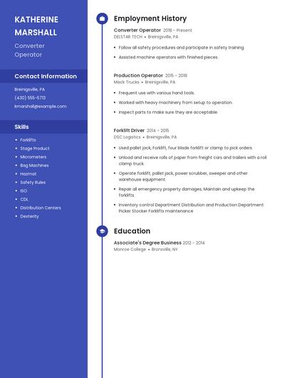 Converter Operator Resume