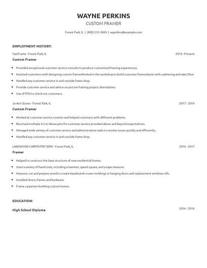 Custom Framer Resume
