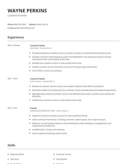 Custom Framer Resume