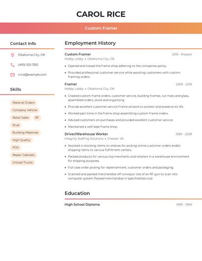 Custom Framer Resume