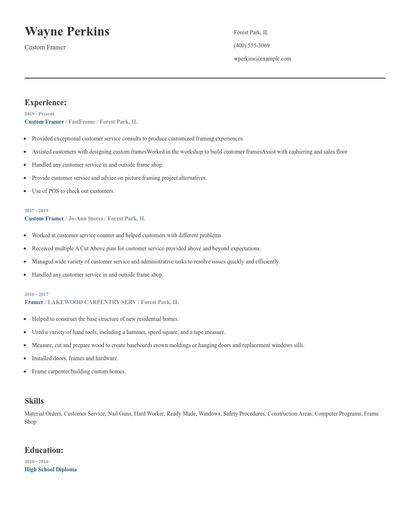 Custom Framer Resume