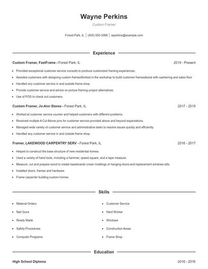 Custom Framer Resume