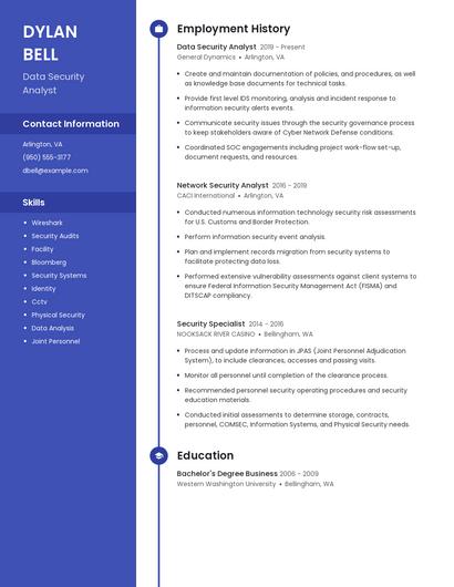 Data Security Analyst Resume