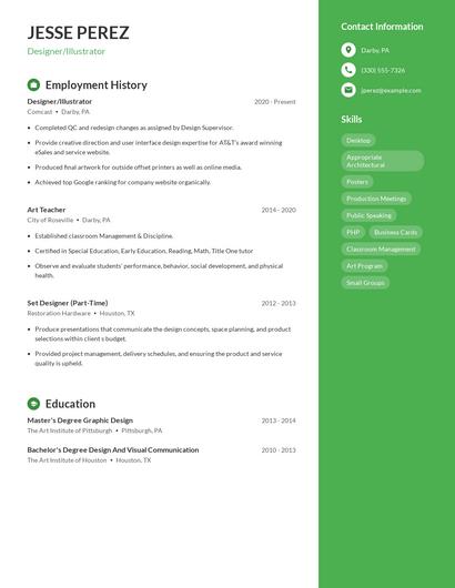 Designer/Illustrator Resume