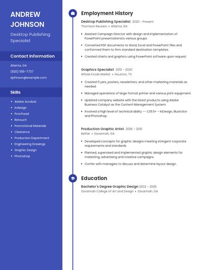 Desktop Publishing Specialist Resume