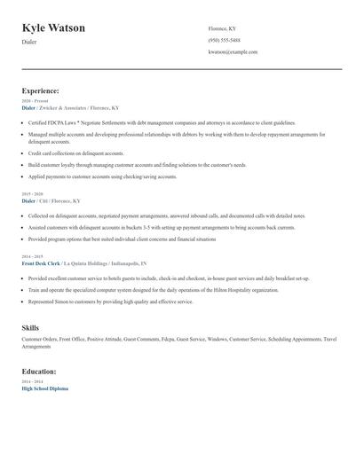 Dialer Resume