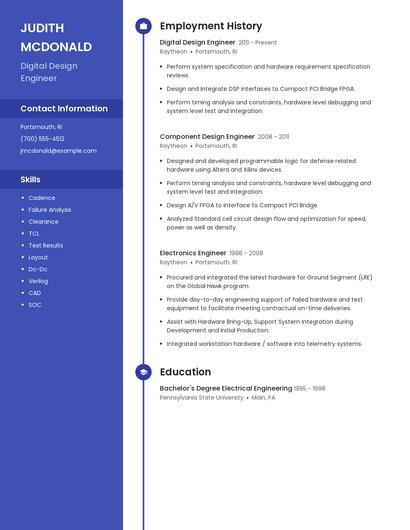 Digital Design Engineer Resume
