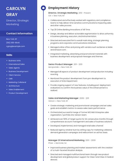 Director, Strategic Marketing Resume
