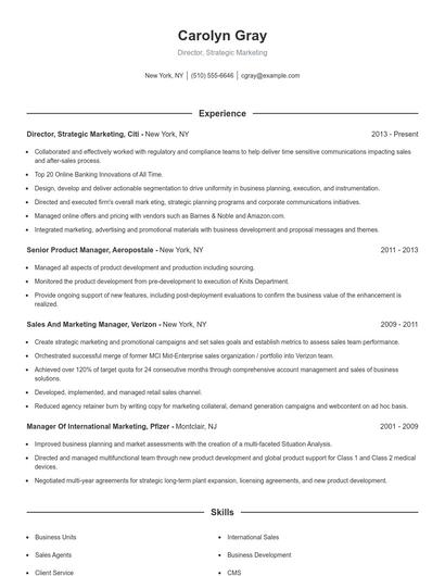 Director, Strategic Marketing Resume