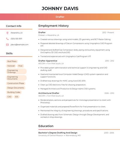 Drafter Resume