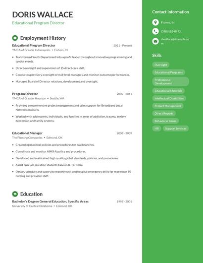 Educational Program Director Resume
