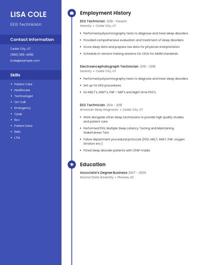 EEG Technician Resume