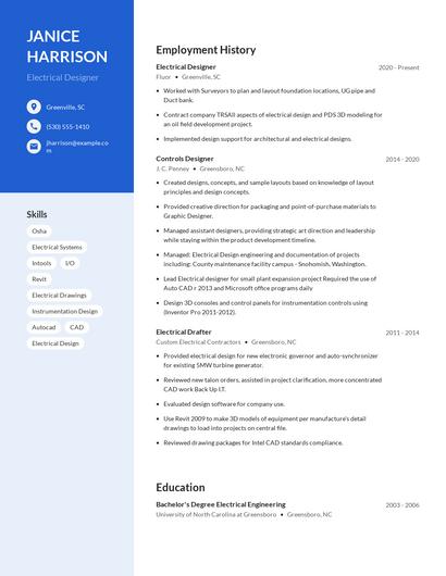 Electrical Designer Resume