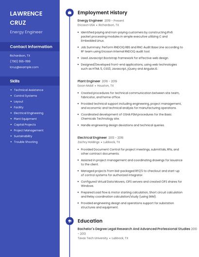Energy Engineer Resume