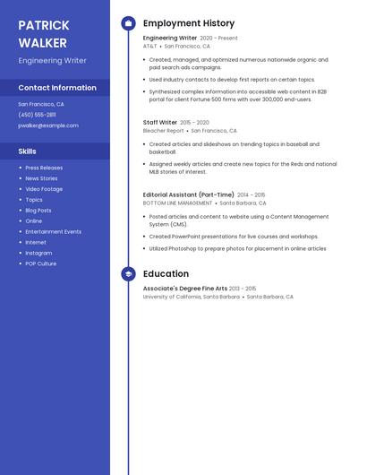 Engineering Writer Resume