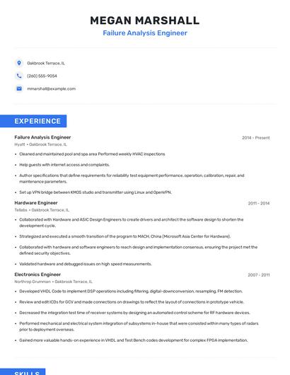 Failure Analysis Engineer Resume