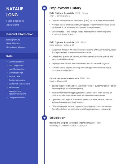 Field Engineer Associate Resume