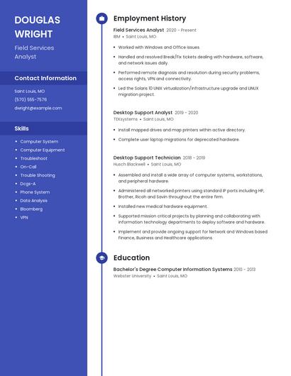 Field Services Analyst Resume