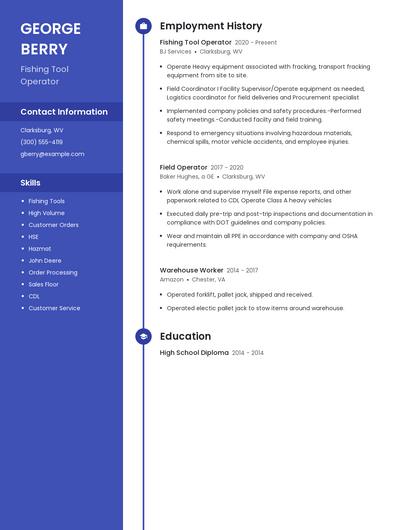 Fishing Tool Operator Resume