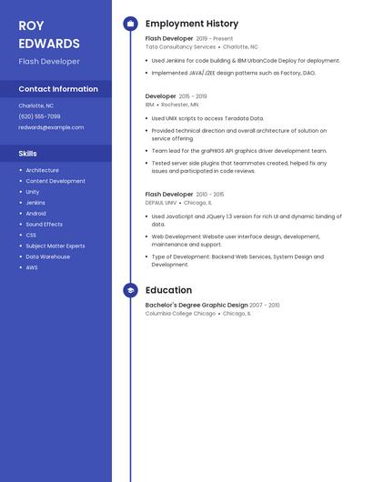 Flash Developer Resume
