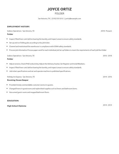 Folder Resume