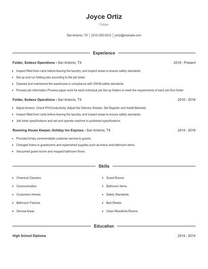 Folder Resume