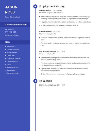 Fuel Attendant Resume