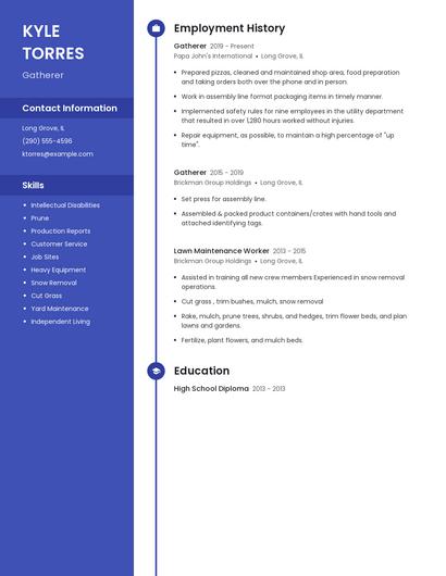 Gatherer Resume