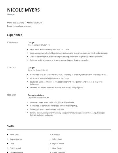 Gauger Resume