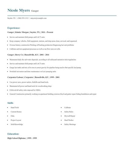 Gauger Resume