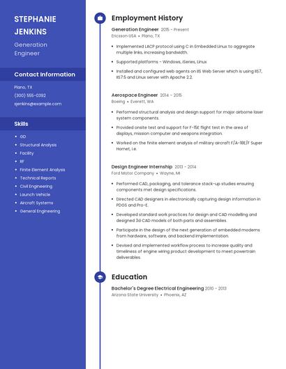 Generation Engineer Resume