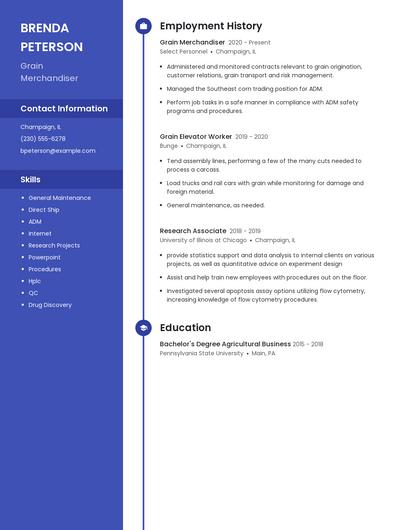 Grain Merchandiser Resume