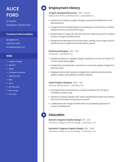 Graphic Designer/Illustrator Resume