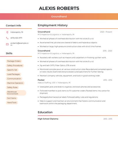 Groundhand Resume