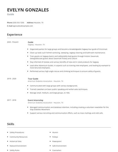 Guide Resume