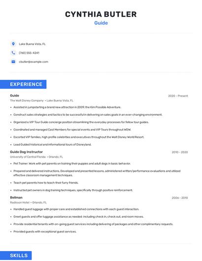Guide Resume