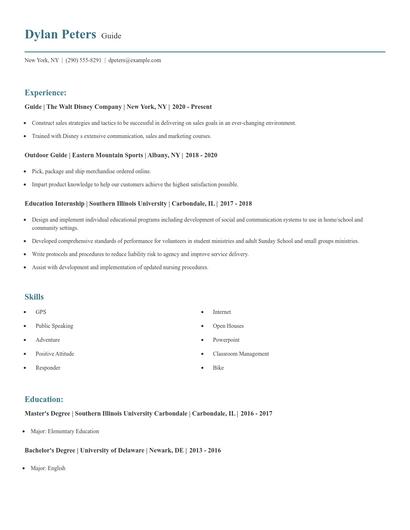 Guide Resume