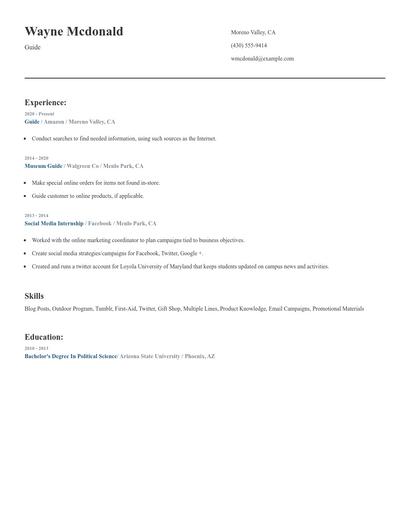 Guide Resume