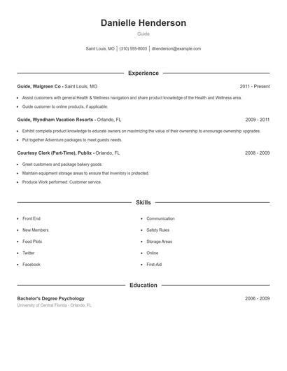 Guide Resume