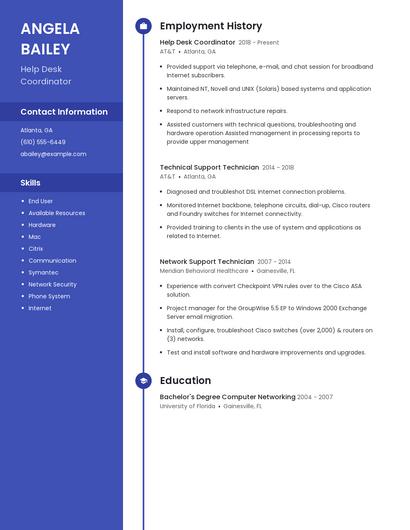 Help Desk Coordinator Resume