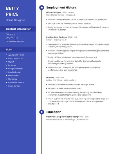 House Designer Resume