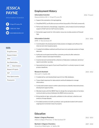 Information Scientist Resume
