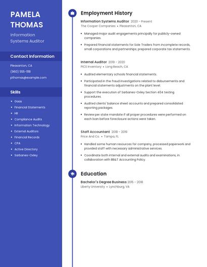 Information Systems Auditor Resume