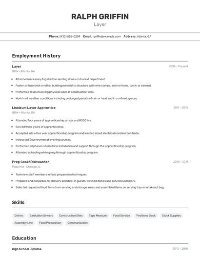 Layer Resume