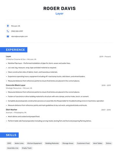 Layer Resume