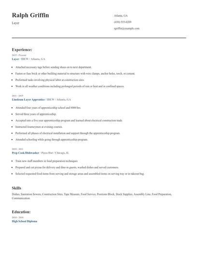 Layer Resume