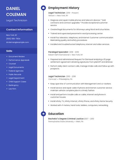 Legal Technician Resume