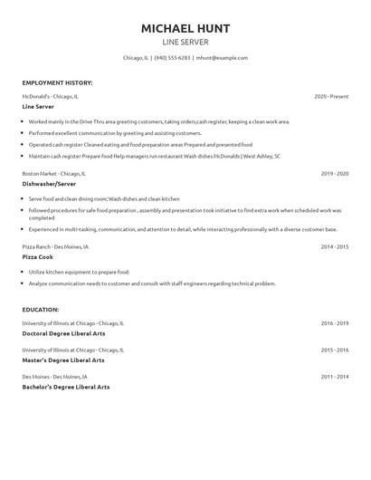 Line Server Resume
