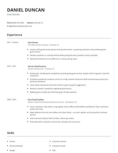 Line Server Resume