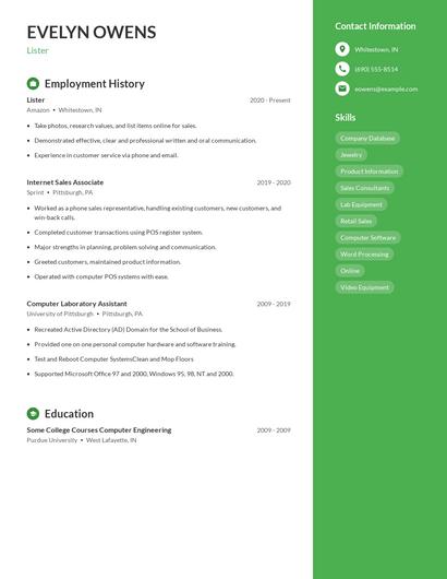 Lister Resume
